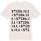 Vintage White t-shirt med Stenkulla ordlek t-shirt
