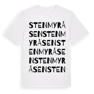 Stenmyråsen ordlek t-shirt – ekologisk bomull t-shirt från Pinshirt