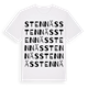 White t-shirt med Stennäs ordlek t-shirt