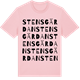 Pink Cotton t-shirt med Stensgärdan ordlek t-shirt