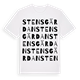 White t-shirt med Stensgärdan ordlek t-shirt