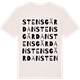 Vintage White t-shirt med Stensgärdan ordlek t-shirt