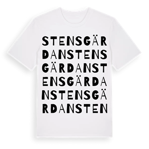 Stensgärdan ordlek t-shirt – ekologisk bomull t-shirt från Pinshirt