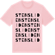 Pink Cotton t-shirt med Stensliden ordlek t-shirt