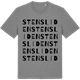 Mid Heather Gray t-shirt med Stensliden ordlek t-shirt