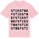 Pink Cotton t-shirt med Stenstorp ordlek t-shirt