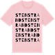 Pink Cotton t-shirt med Stenstrand ordlek t-shirt