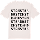 Vintage White t-shirt med Stenstrand ordlek t-shirt