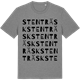 Mid Heather Gray t-shirt med Stenträsk ordlek t-shirt