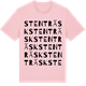 Pink Cotton t-shirt med Stenträsk ordlek t-shirt
