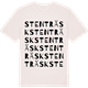 Vintage White t-shirt med Stenträsk ordlek t-shirt