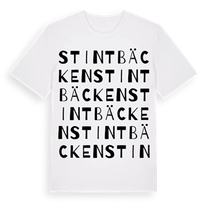 Stintbäcken ordlek t-shirt – ekologisk bomull t-shirt från Pinshirt