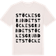 Vintage White t-shirt med Stöckesgrundet ordlek t-shirt