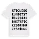 White t-shirt med Stöckesgrundet ordlek t-shirt