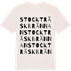 Vintage White t-shirt med Stockträskbrännan ordlek t-shirt