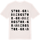 Vintage White t-shirt med Stor-Granberg ordlek t-shirt