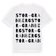 Stor-Granberg ordlek t-shirt