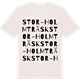 Vintage White t-shirt med Stor-Holmträsk ordlek t-shirt