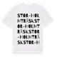 White t-shirt med Stor-Holmträsk ordlek t-shirt