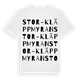 Stor-Kläppmyran ordlek t-shirt