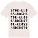 Vintage White t-shirt med Stor-Klössanden ordlek t-shirt