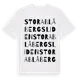 White t-shirt med Stora Blåbergsliden ordlek t-shirt