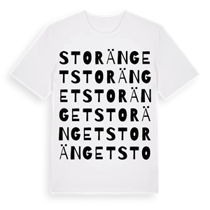 Storänget ordlek t-shirt – ekologisk bomull t-shirt från Pinshirt