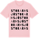 Pink Cotton t-shirt med Storarmsjö ordlek t-shirt