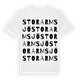 White t-shirt med Storarmsjö ordlek t-shirt