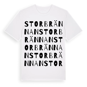 Storbrännan ordlek t-shirt – ekologisk bomull t-shirt från Pinshirt