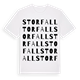 White t-shirt med Storfall ordlek t-shirt