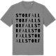 Mid Heather Gray t-shirt med Storfall ordlek t-shirt