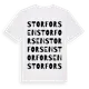 White t-shirt med Storforsen ordlek t-shirt