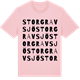 Pink Cotton t-shirt med Storgravsjö ordlek t-shirt