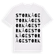 White t-shirt med Storkåge ordlek t-shirt