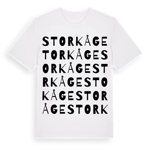 Storkåge ordlek t-shirt – ekologisk bomull t-shirt från Pinshirt