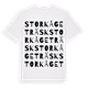 White t-shirt med Storkågeträsk ordlek t-shirt