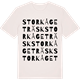 Vintage White t-shirt med Storkågeträsk ordlek t-shirt