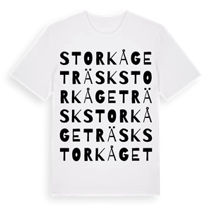 Storkågeträsk ordlek t-shirt – ekologisk bomull t-shirt från Pinshirt