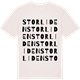 Vintage White t-shirt med Storliden ordlek t-shirt