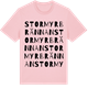 Pink Cotton t-shirt med Stormyrbrännan ordlek t-shirt