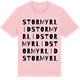 Pink Cotton t-shirt med Stormyrlid ordlek t-shirt