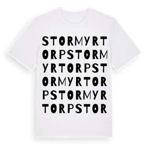 Stormyrtorp ordlek t-shirt – ekologisk bomull t-shirt från Pinshirt
