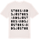 Vintage White t-shirt med Storsandsjö ordlek t-shirt