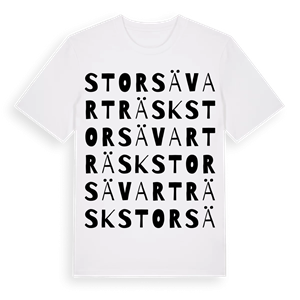 Storsävarträsk ordlek t-shirt – ekologisk bomull t-shirt från Pinshirt