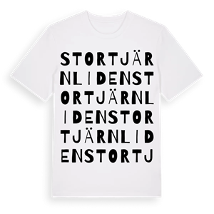 Stortjärnliden ordlek t-shirt – ekologisk bomull t-shirt från Pinshirt