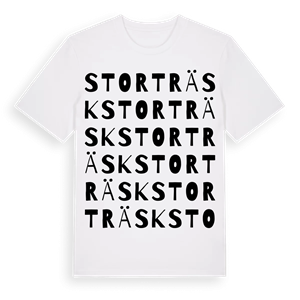 Storträsk ordlek t-shirt – ekologisk bomull t-shirt från Pinshirt