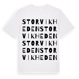 Storvikheden ordlek t-shirt – ekologisk bomull t-shirt från Pinshirt