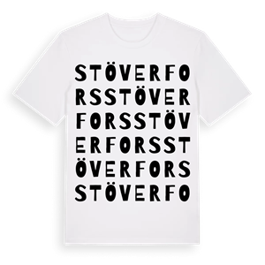 Stöverfors ordlek t-shirt – ekologisk bomull t-shirt från Pinshirt