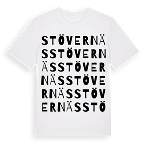 Stövernäs ordlek t-shirt – ekologisk bomull t-shirt från Pinshirt